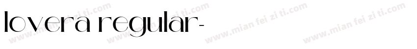 lovera regular字体转换